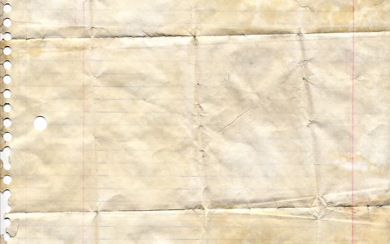 Cream paper with fold lines and soft creases