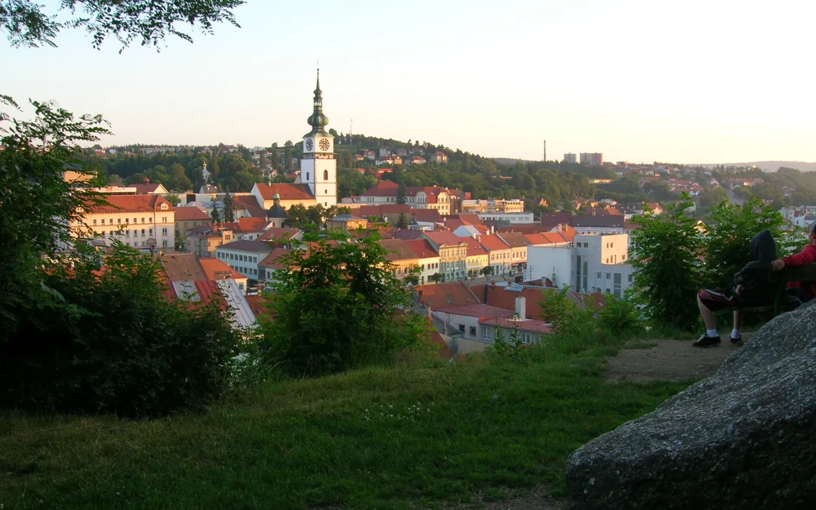 View over the rooftops of Třebíč in the Czech Republic, the town where Ladislav Novák lived and taught